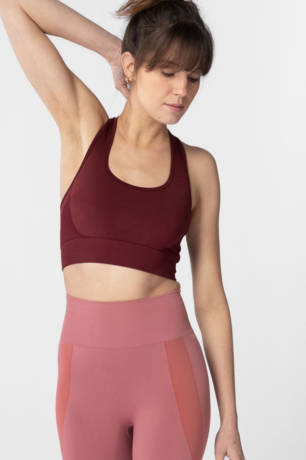 Donkerrode seamless bra top
