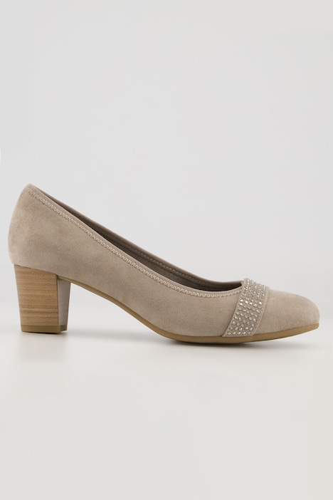 Pumps, Jana Shoes, Lederoptik, Ziersteine, Weite H