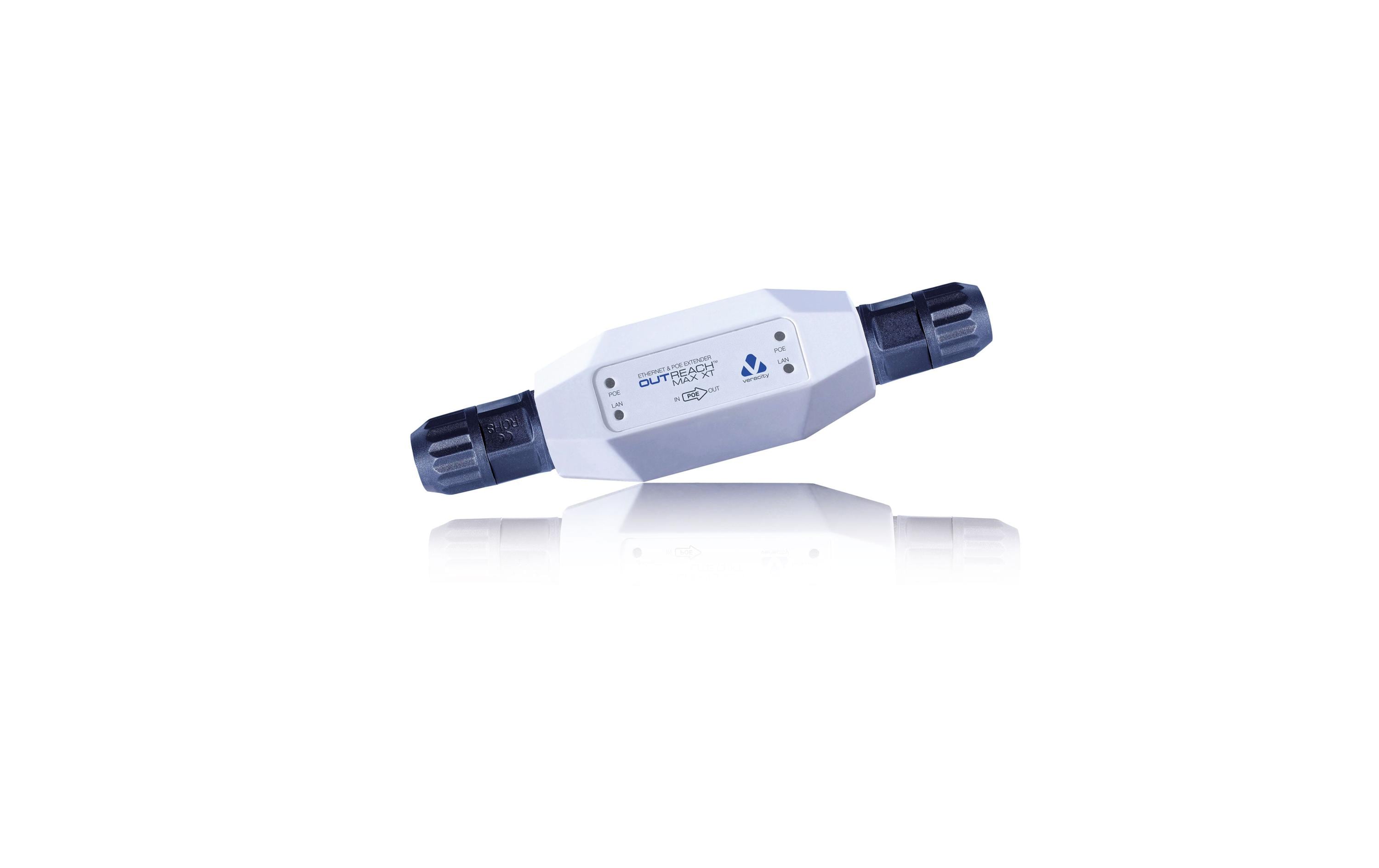 PoE Extender OUTREACH Max XT<br>Externer POE-betriebener Ethernet-Repeater zur Erweiterung der Netzwerkreichweite um 100 m mit POE
