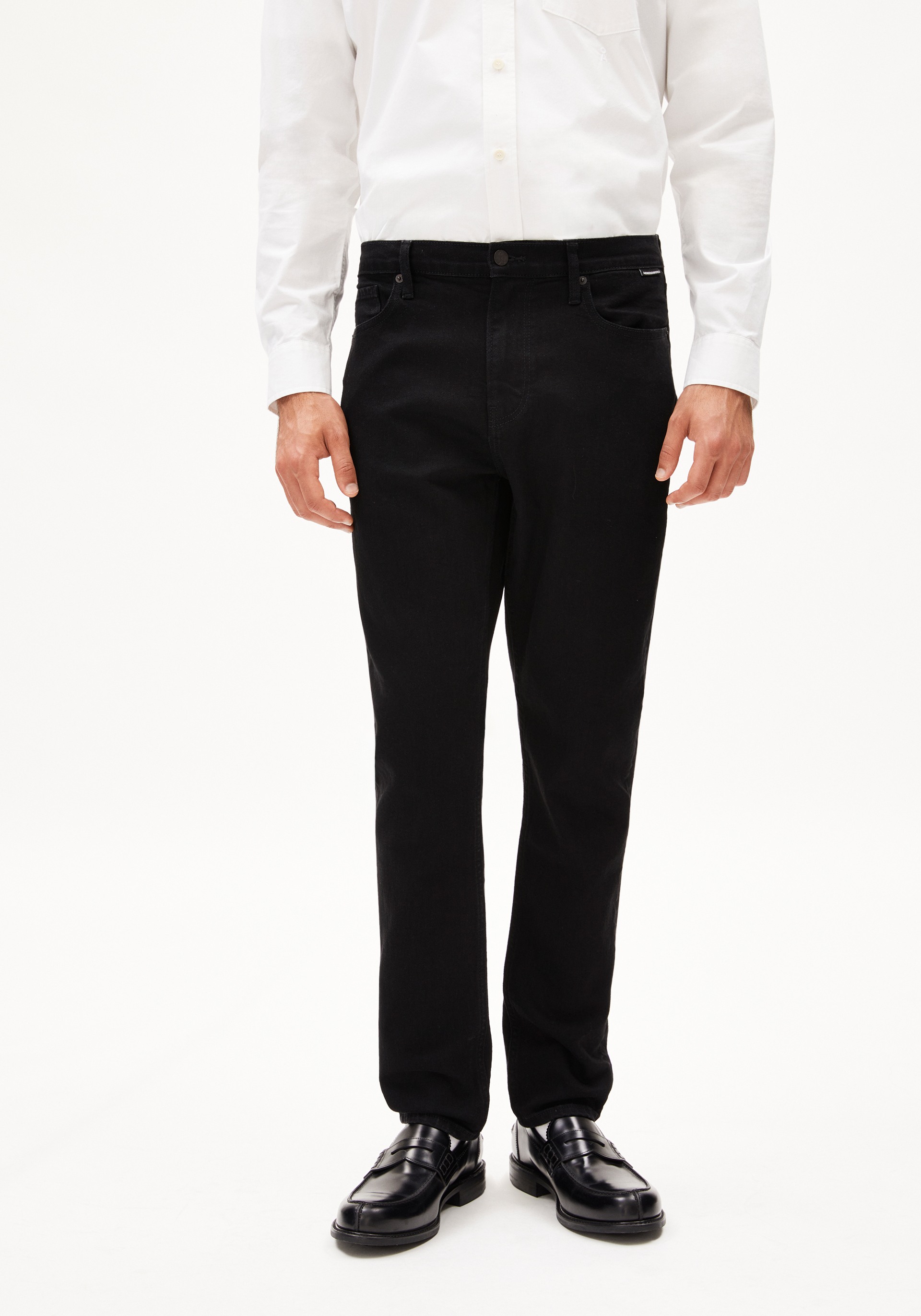 Armedangels Herren-Jeans Aarjo Tarpa Rinse Black