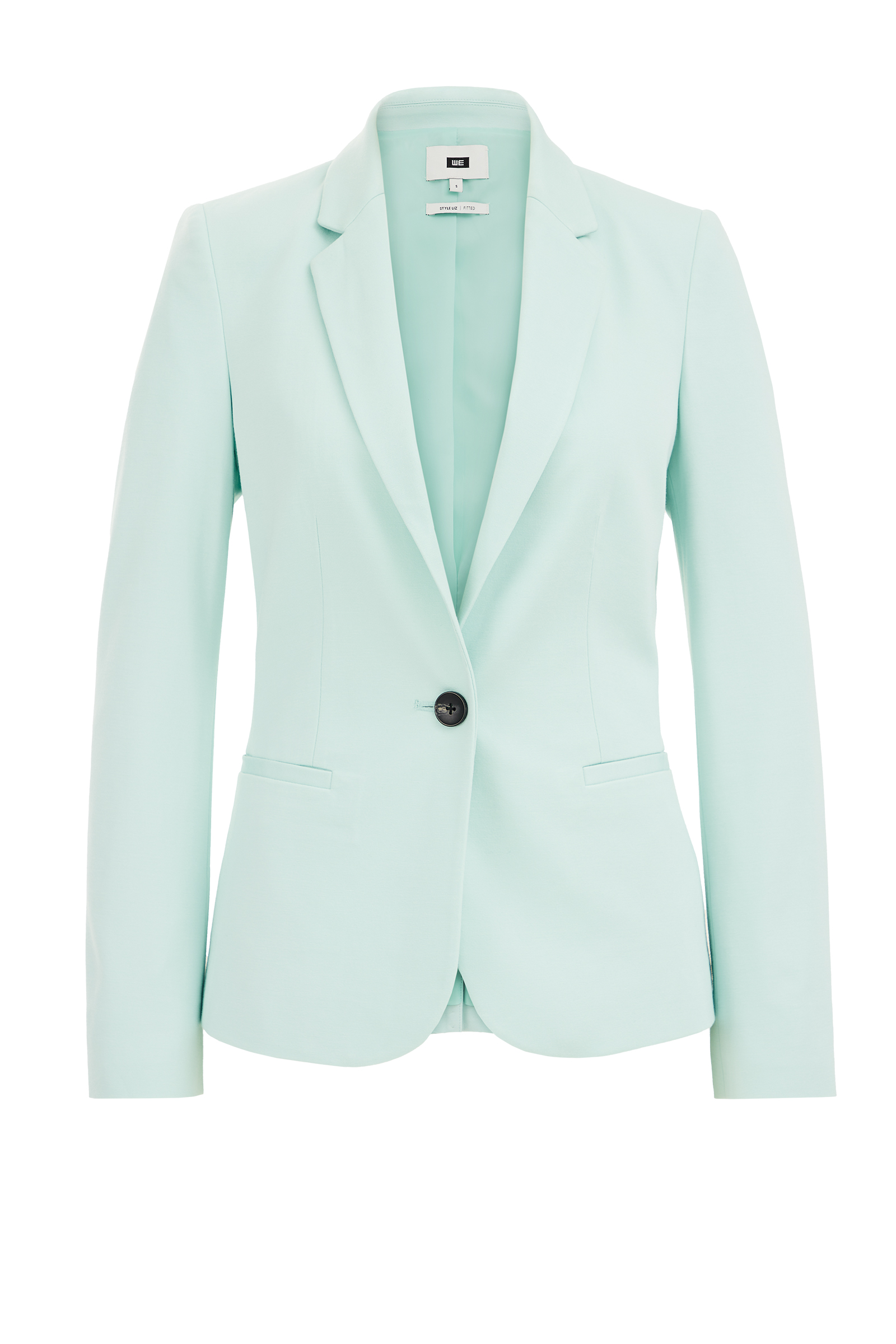 getailleerde jersey-stretch blazer WE Fashion Pastelgroen