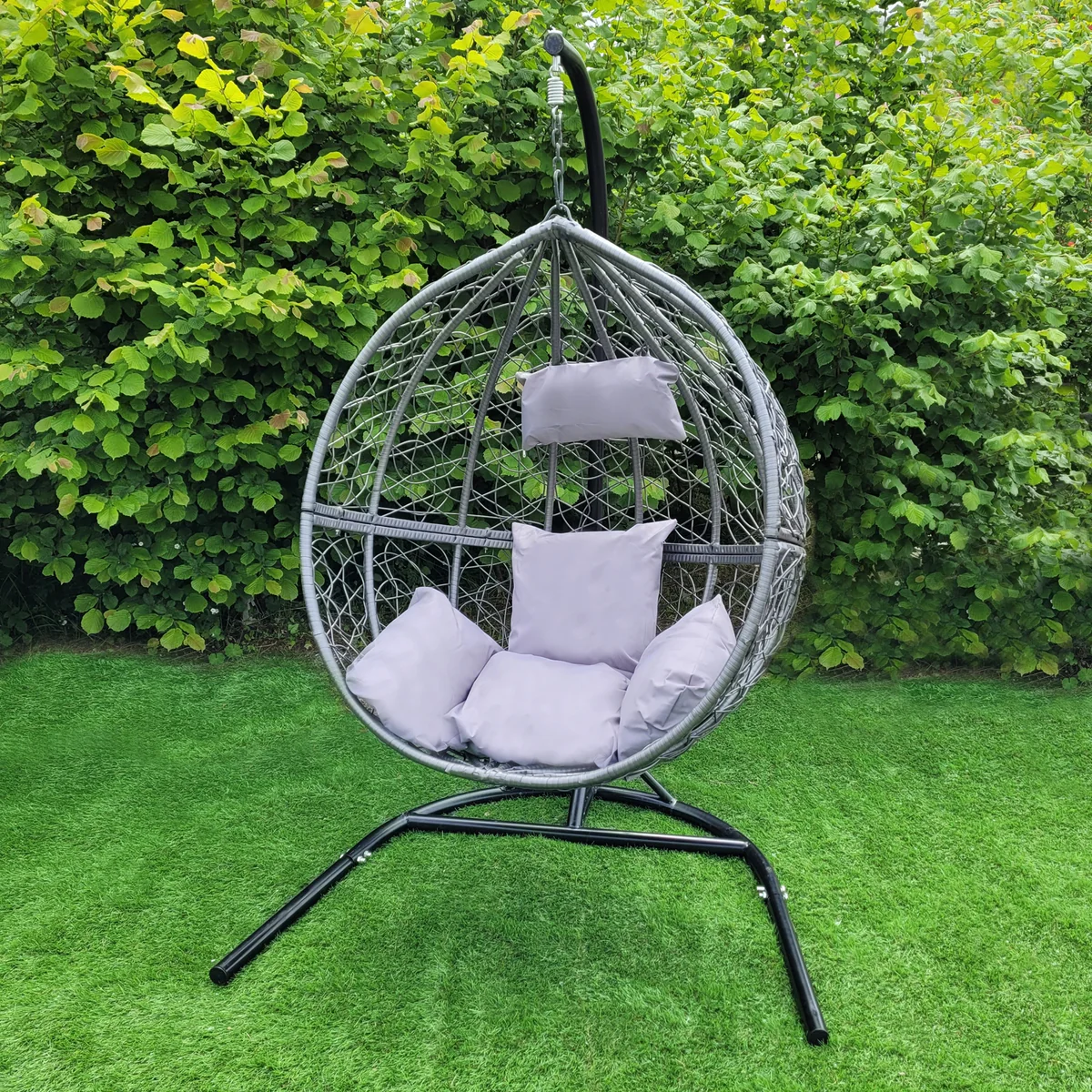 Chaise Suspendue en Rodin Gris Jardi