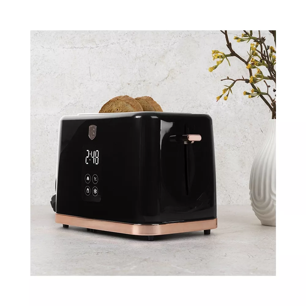 Berlinger Haus Wasserkocher & Toaster mit Digitalanzeige Black Rose Collection