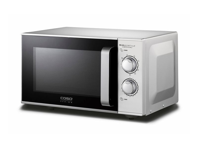 Caso Mikrowelle mit Grill MG 25 Ecostyle Ceramic Schwarz/Si Mikrowelle