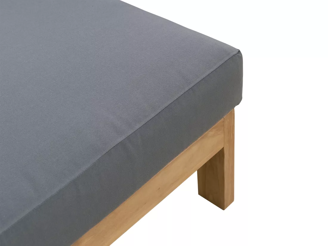 Fauteuil de jardin en teck - Naturel clair et gris - SUMINI de MYLIA