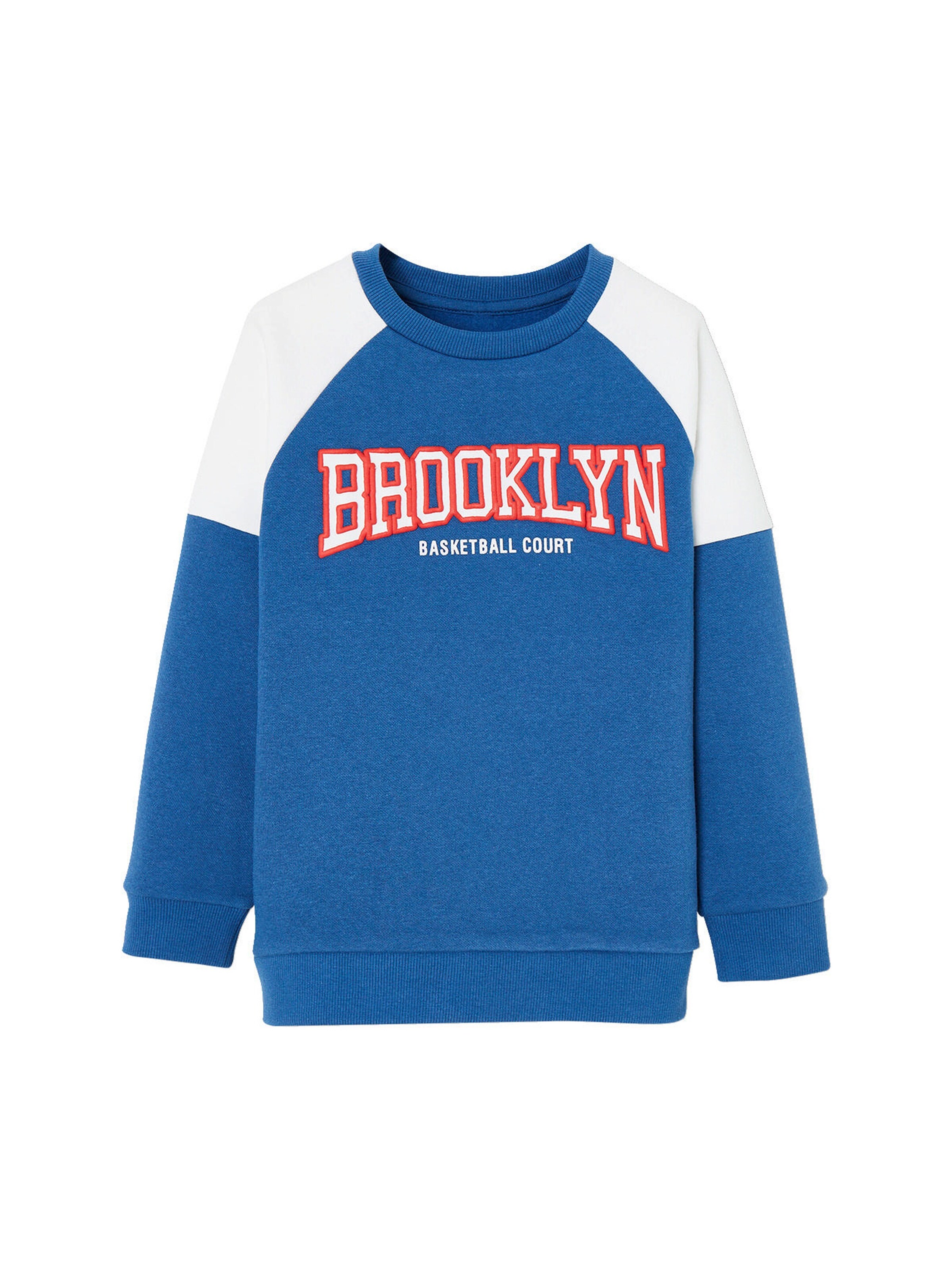 Vertbaudet Jungen Sport-Sweatshirt, Brooklyn königsblau