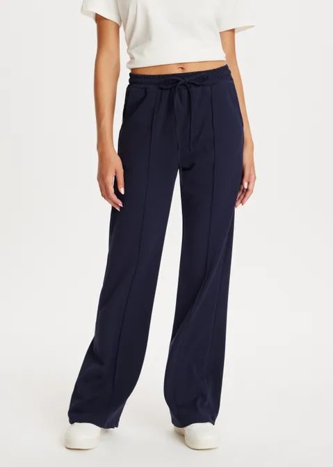 Broek met pintuck blauw (BLW.NCH)