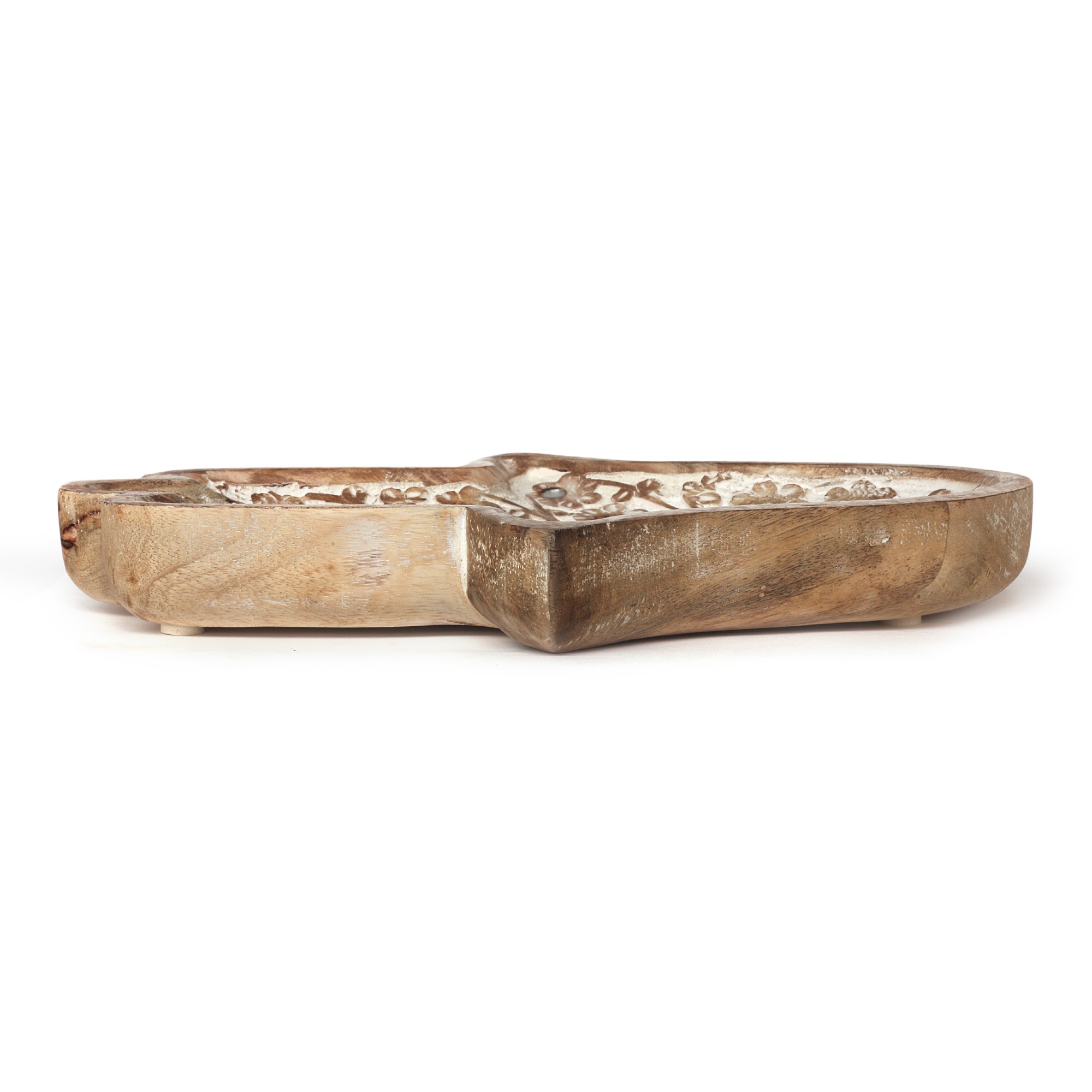 Teller Ablage 'Fatima', natur, T 30,5 cm, B 21,5 cm, H 4 cm von fischer's lagerhaus