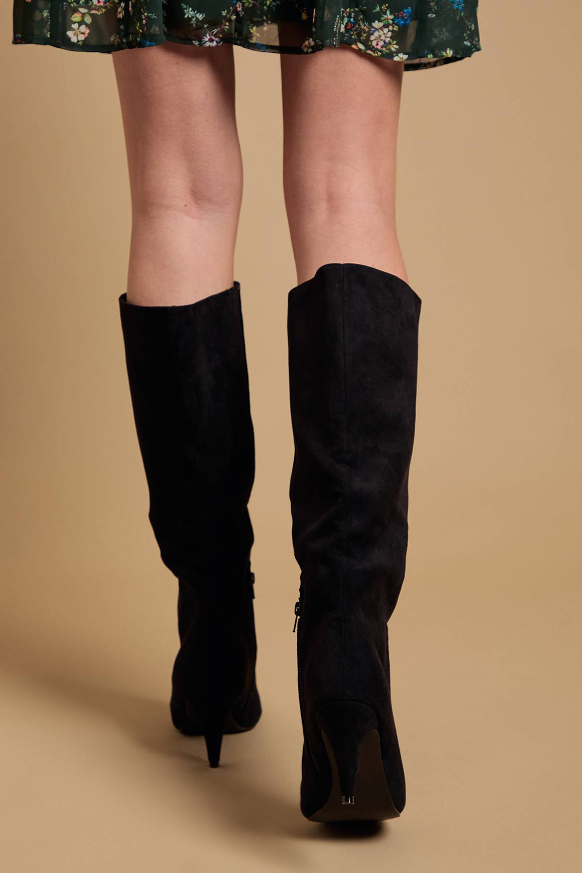 Oasis Bottes Hautes Lilian en synthétique à Bout Pointu et Talon Moyen