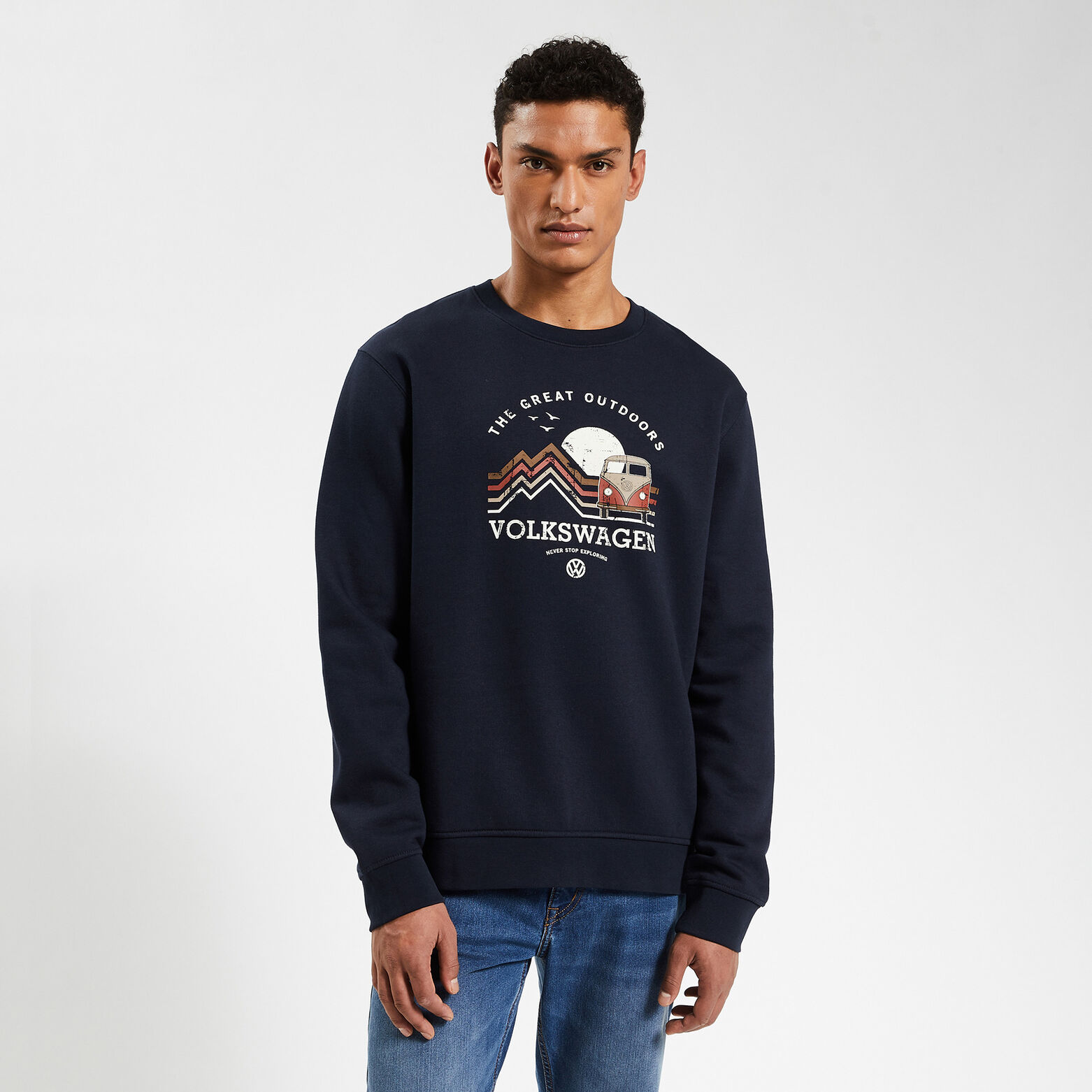 Sweat licence Volkswagen imprimé Bleu foncé