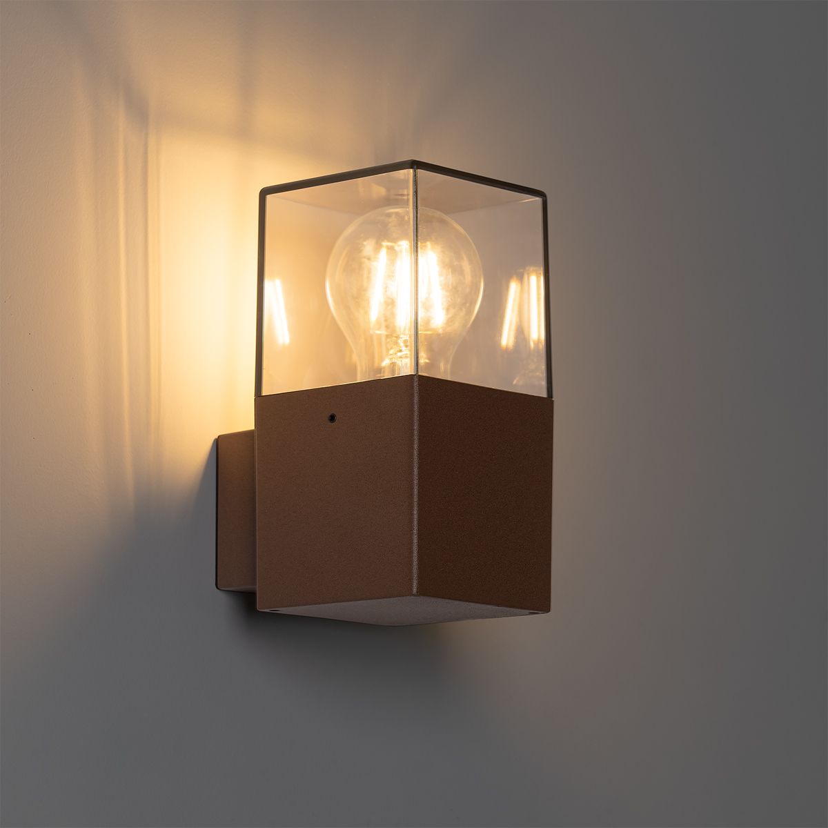 Industriële buiten wandlamp roestbruin IP44 - Denmark