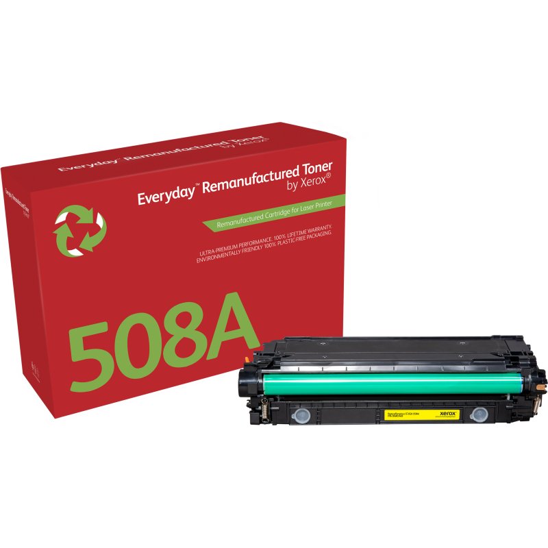 Toner remanufacturé Jaune Everyday™ de Xerox compatible avec HP 508A (CF362A), Capacité standard