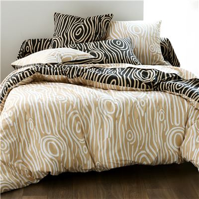 Linge de lit flanelle effet bois - BECQUET CRÉATION