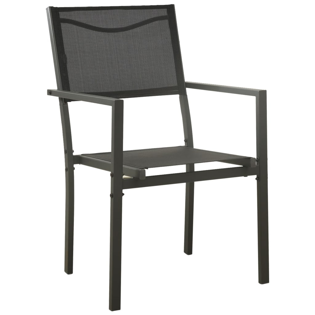 Mobilier de salle à manger d'extérieur 9 pièces acier