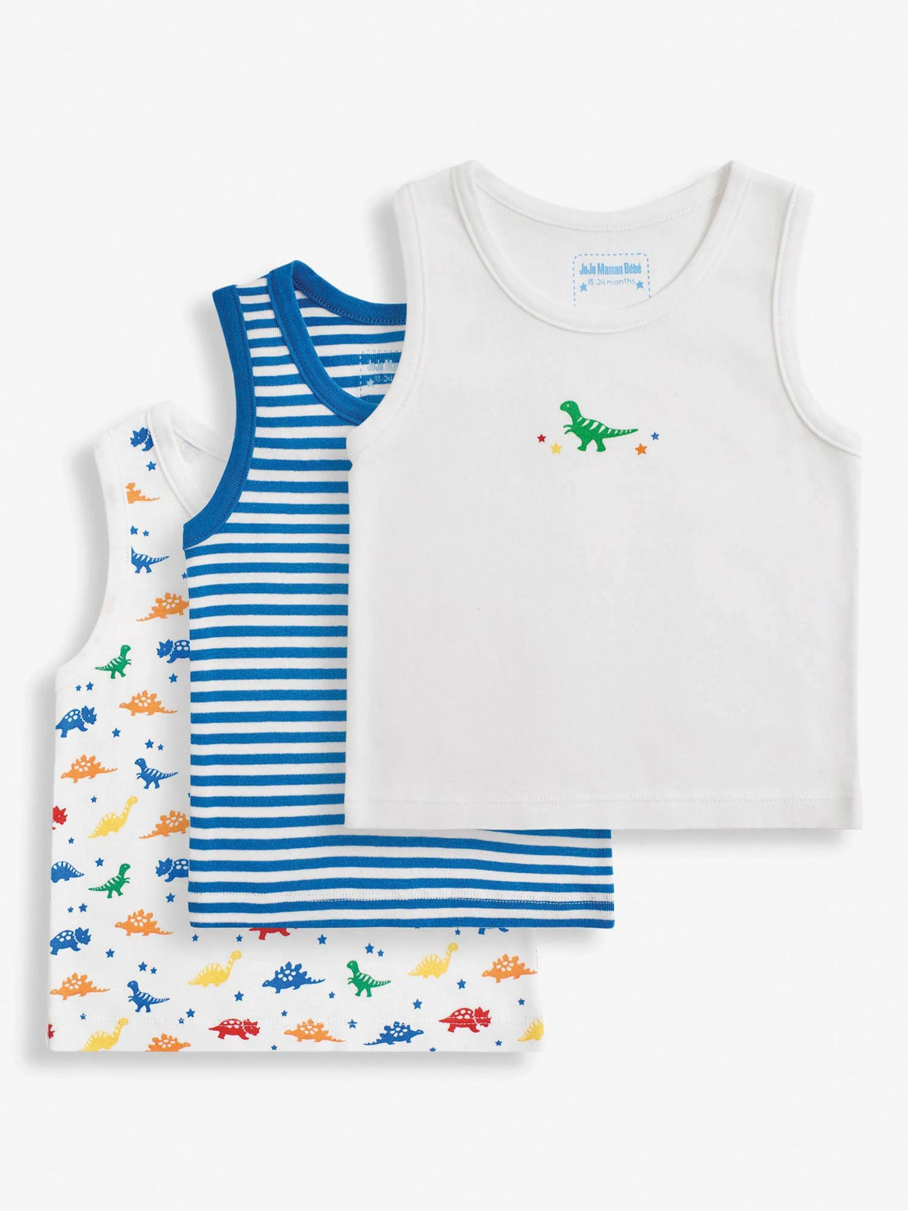 JoJo Maman Bébé - Set van 3 hemdjes voor jongens