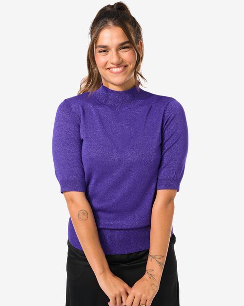 pull femme Lily à paillettes violet