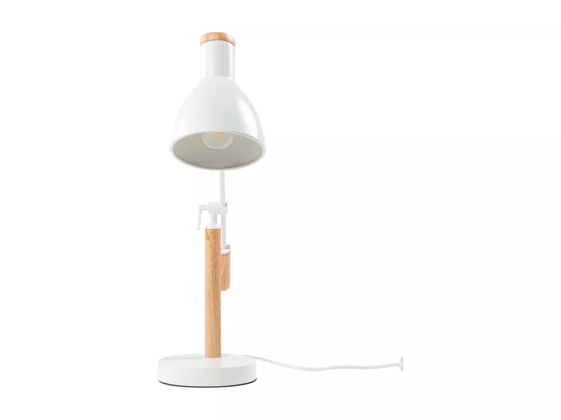 Lampe de bureau PECKOS Réglable Métal Blanc