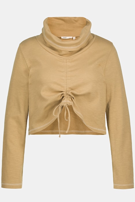 Shirt, Rollkragen, Raffband, Langarm, Biobaumwolle