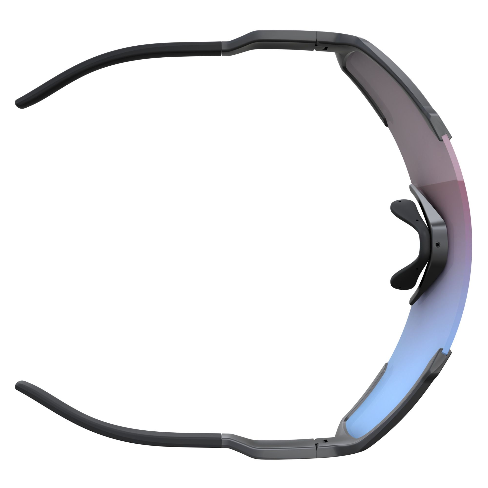 SCOTT Shield Compact Cykelbriller Matsort/Blå Krom