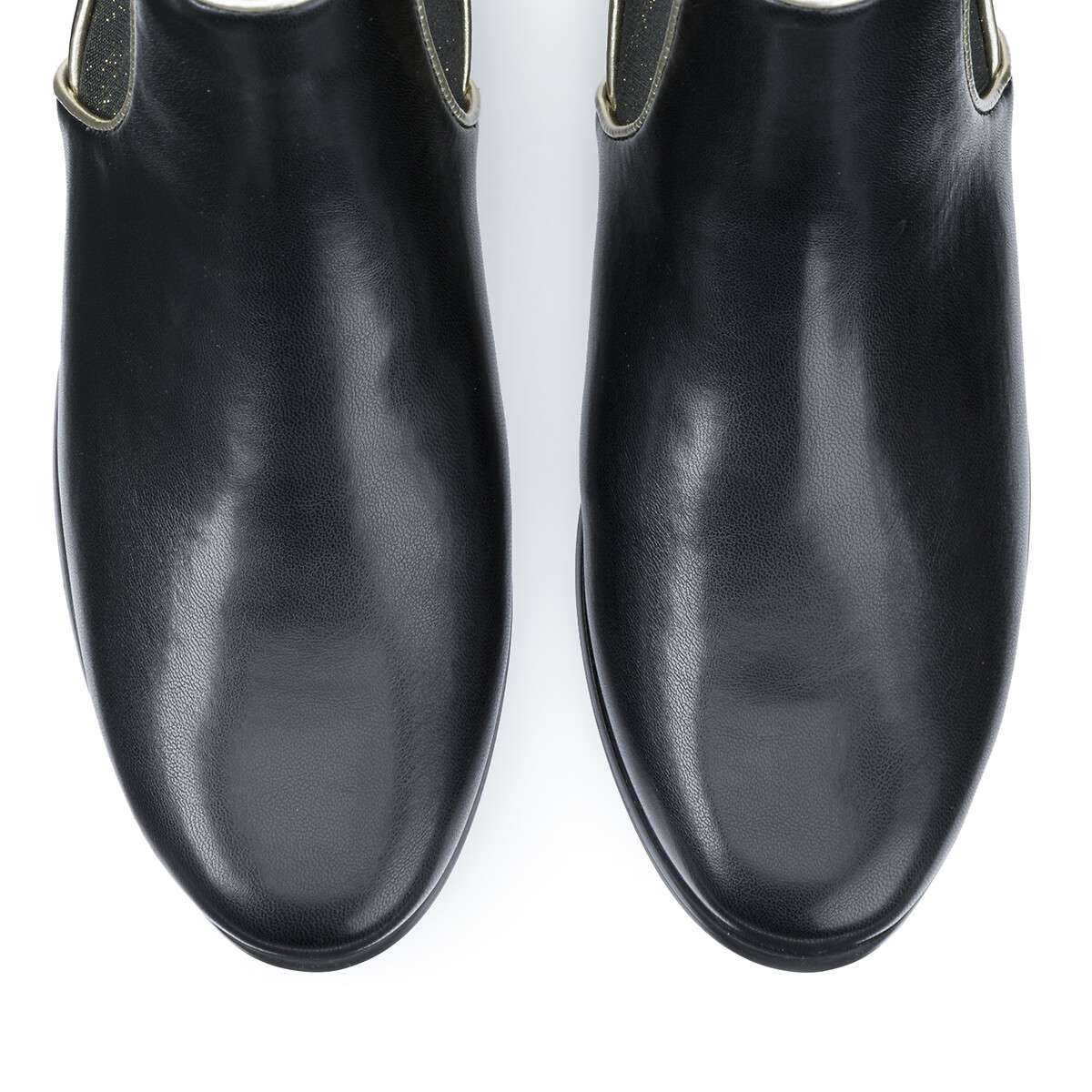 COLEÇÃO LA REDOUTE<br>Botas Chelsea com elástico dourado