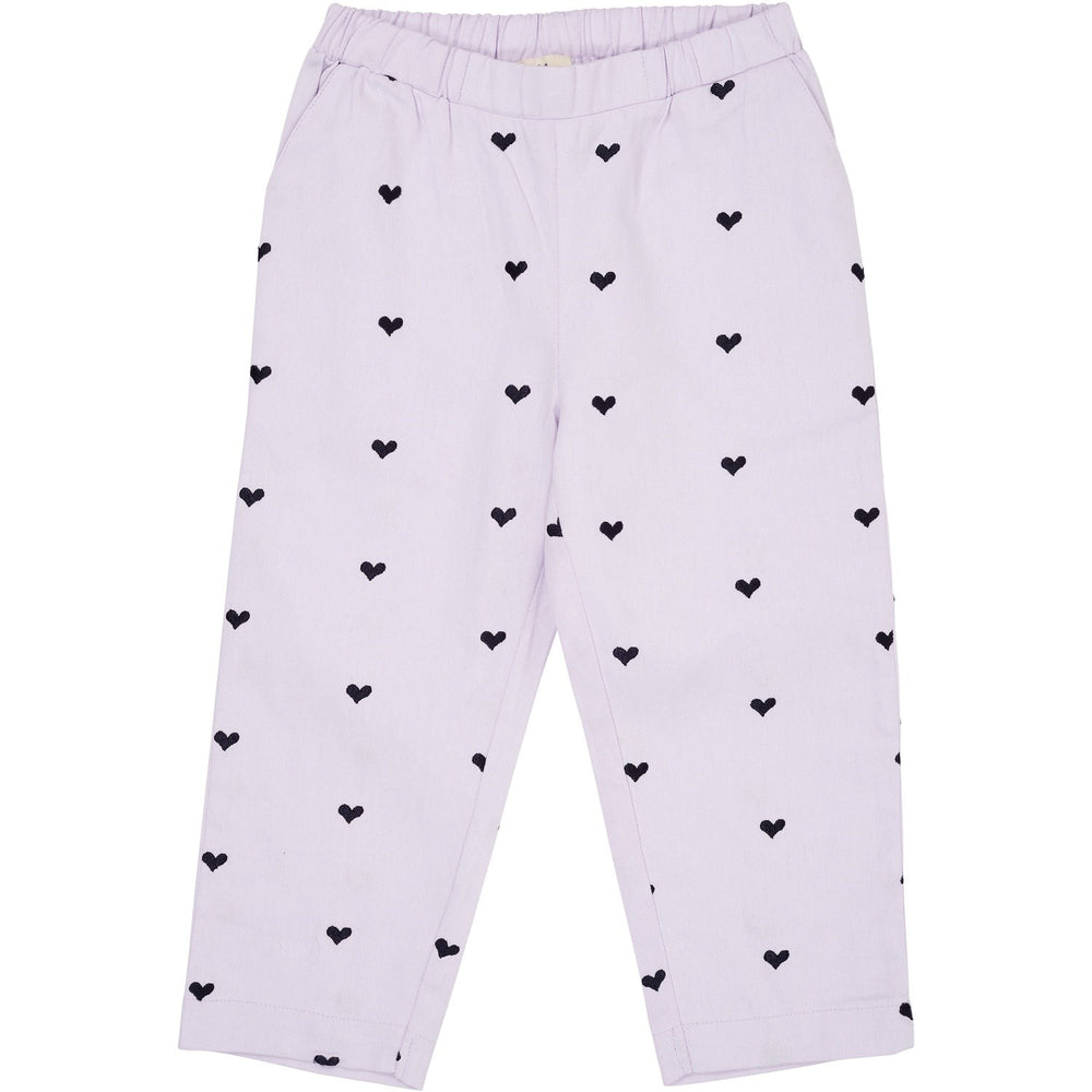 Køb Copenhagen Colors Lavender W. Navy Hearts Twill Heart Bukser
