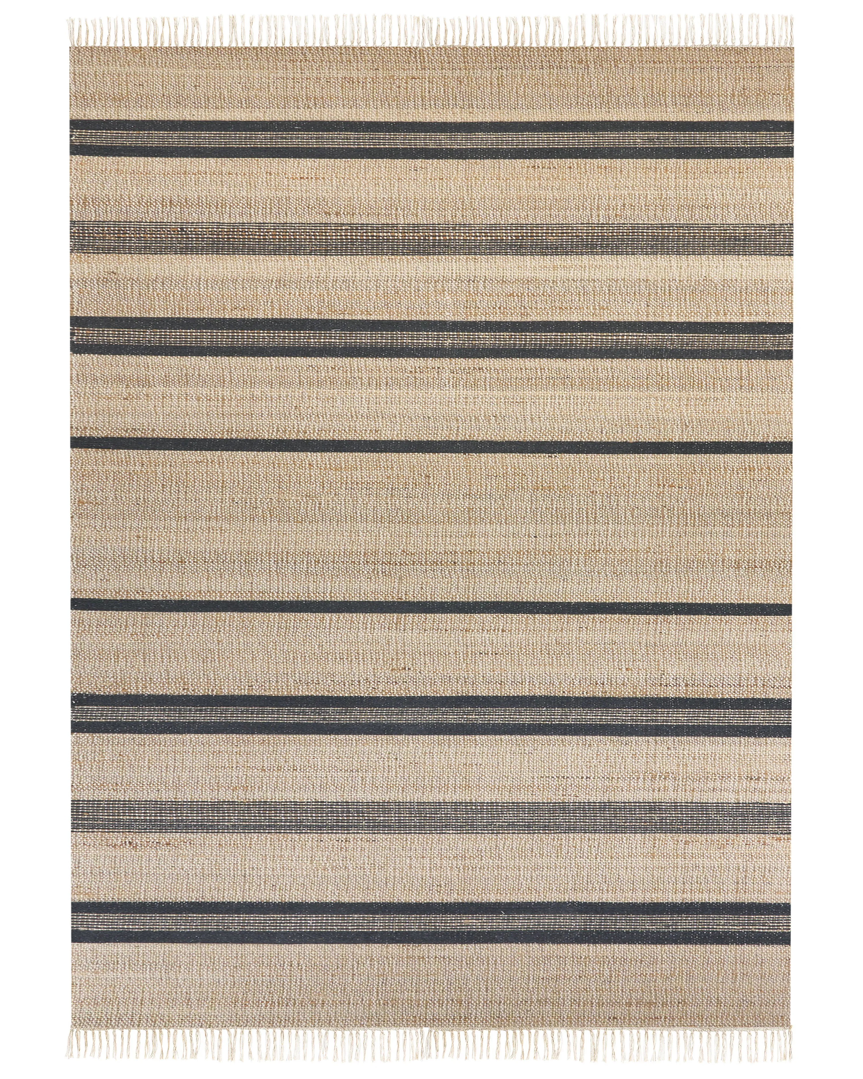 Vloerkleed TALPUR Grafietgrijs 160 x 230 cm Jute