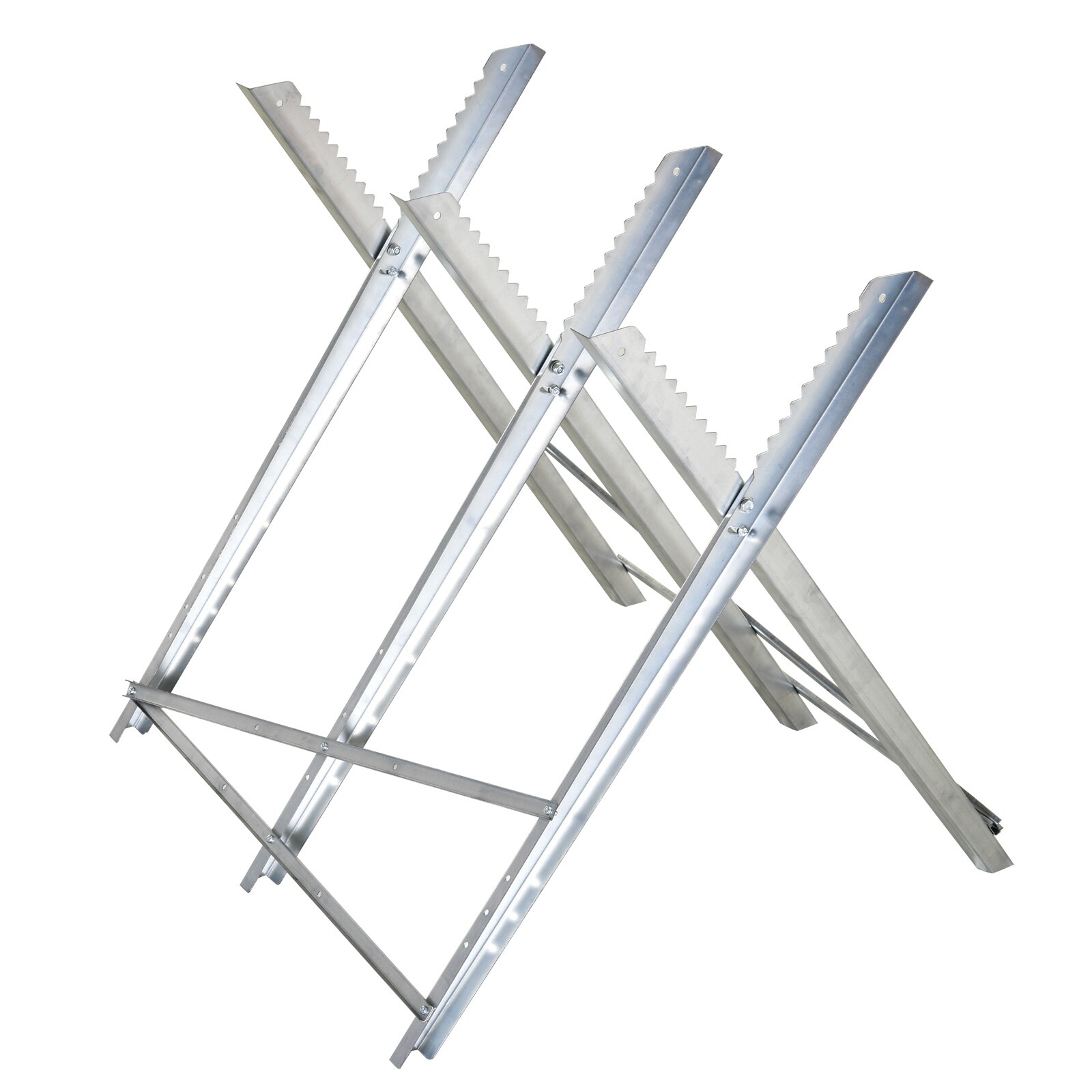 DURHAND Kettensägenbock zusammenklappbar silber 83 x 83 x 79 cm (BxTxH)