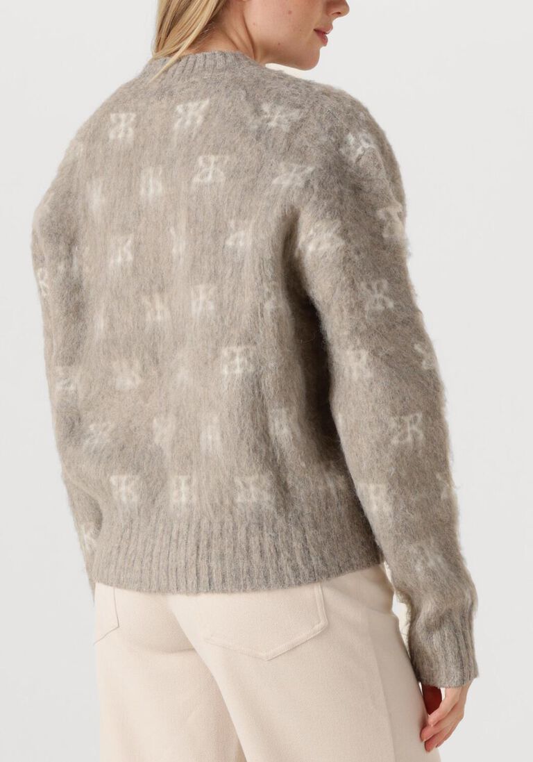 taupe studio ar trui alyssa brushed knit