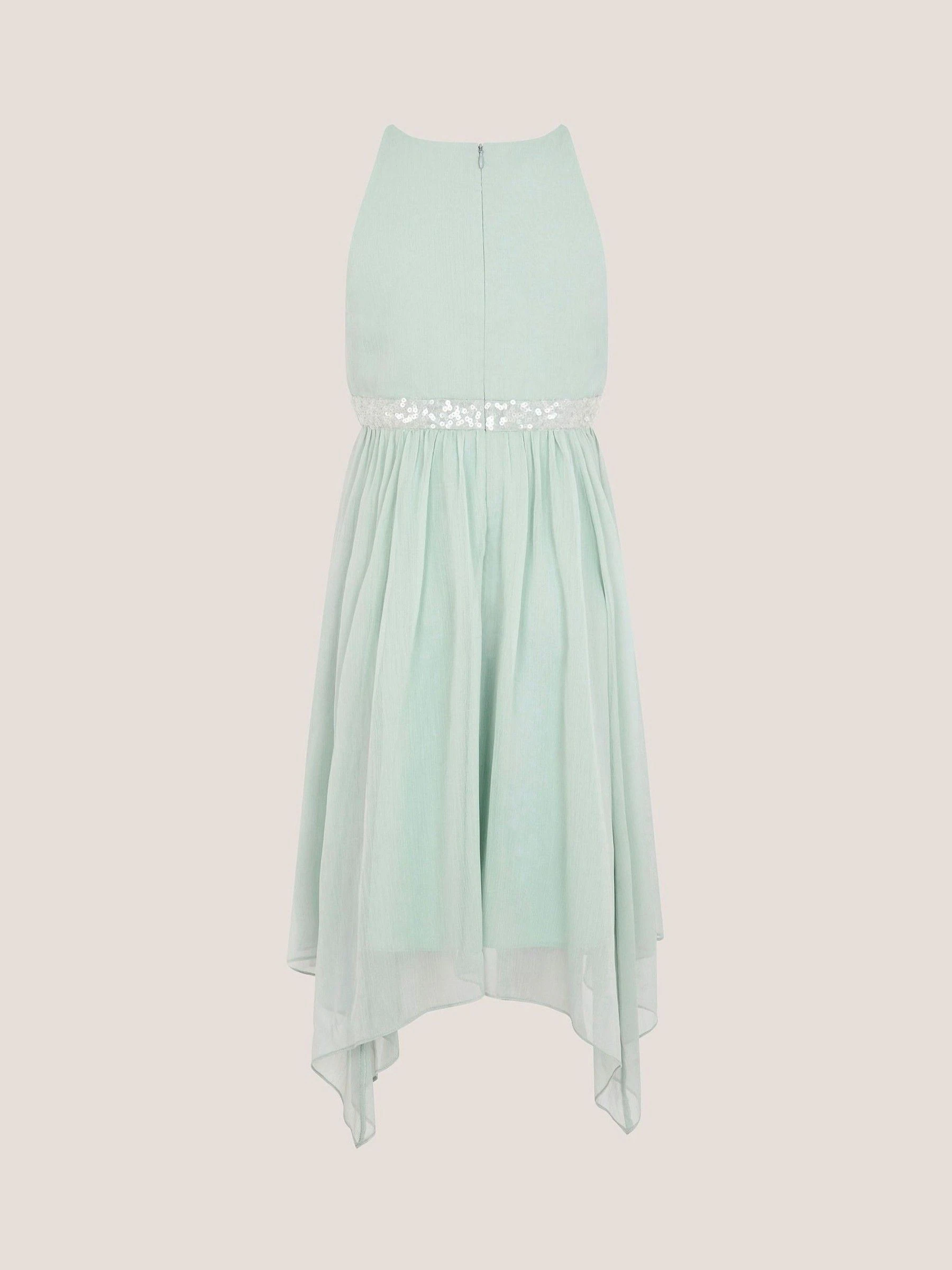 Groen - Monsoon Idaho Halter Chiffon Prom Dress