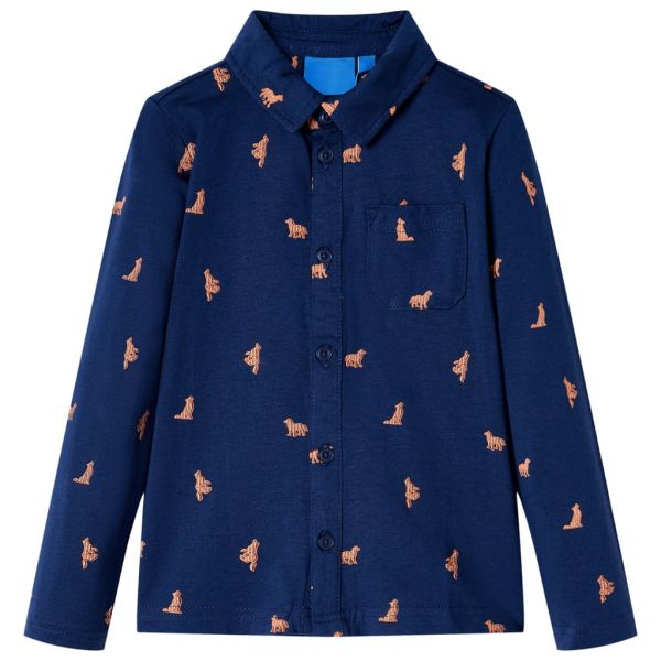 Camisa de Criança Azul-marinho 128 - 3578061116
