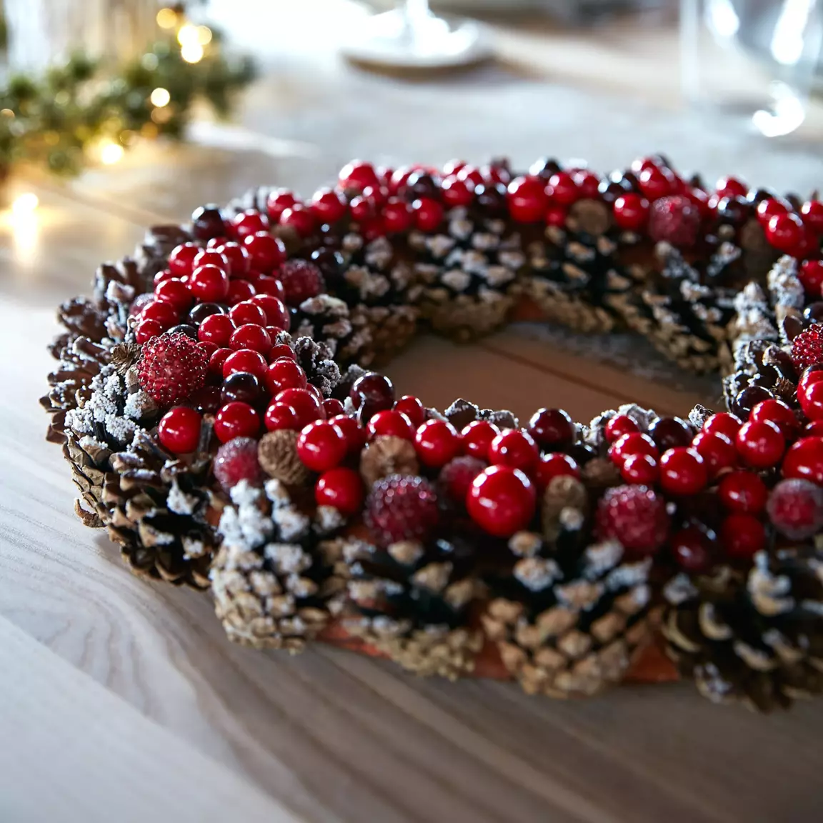 Couronne de Noël (D30 cm) Baie gourmande Rouge