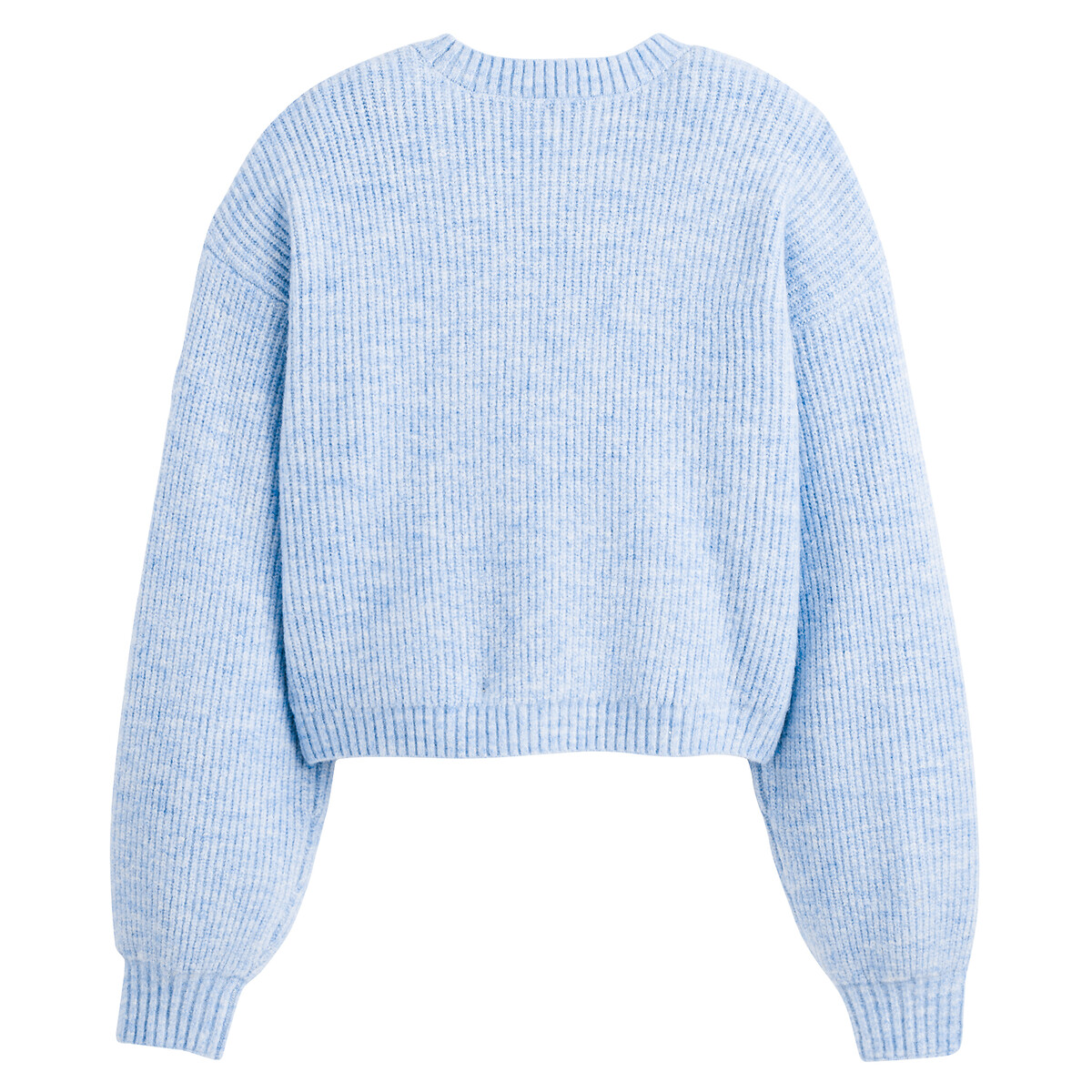 COLEÇÕES LA REDOUTE<br>Suéter de gola redonda ampla, em malha fina