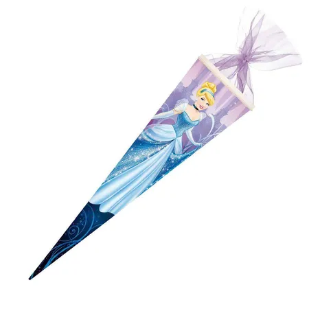 Nestler Schultüte Cinderella 70 cm rund,Glitzerdruck