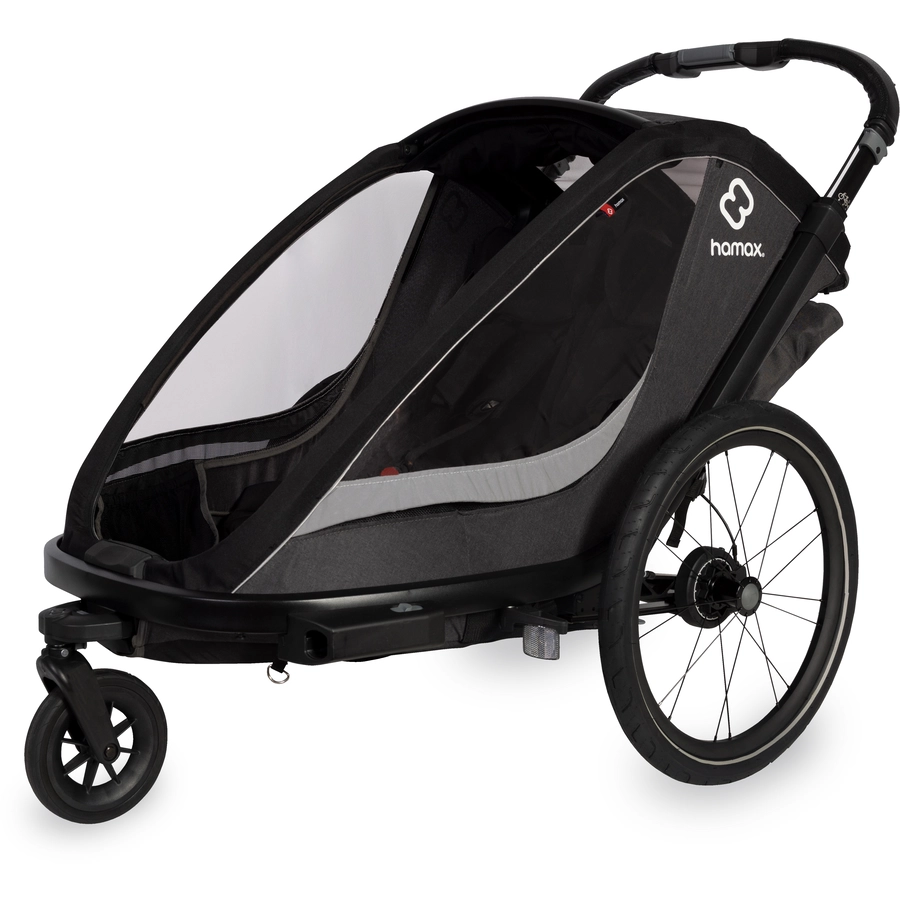 hamax Kinderfahrradanhänger Cocoon ONE Einsitzer greyblack