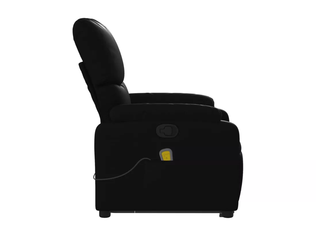 Fauteuil inclinable massant Noir Similicuir