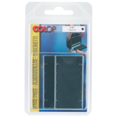 Colop - 2 Encriers recharges pour tampon E/40 - noir