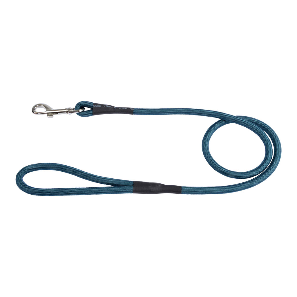 Laisse ronde nylon bleue 1m