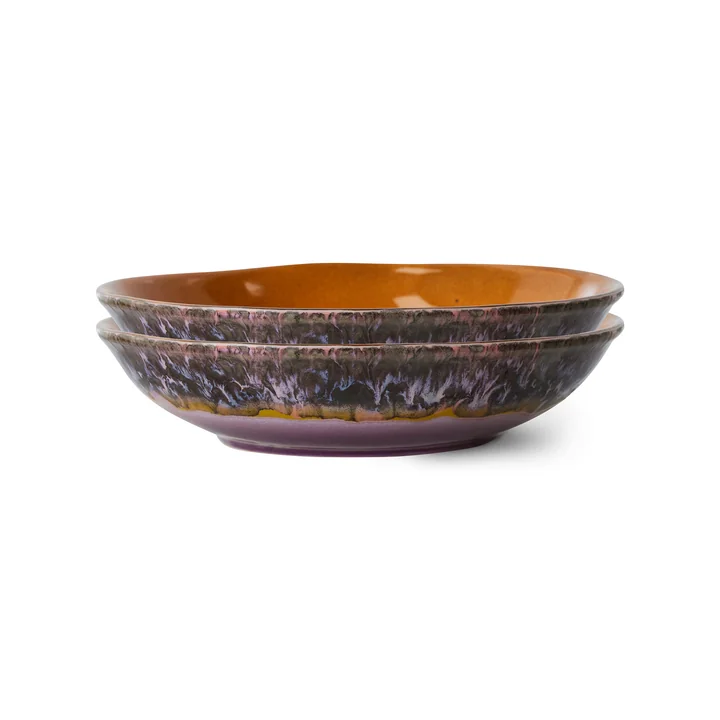 HKliving - 70's Schalen Curry, 21,7 x 21 cm, daybreak (2er-Set)
