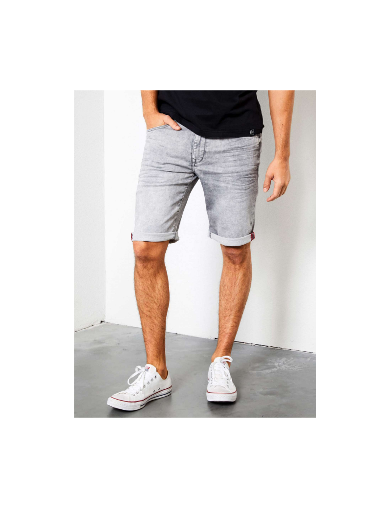 PETROL IND SHORT SLIM FIT JOGG JEAN GRIS CLAIR