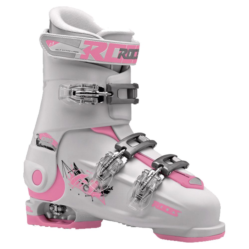 Roces Idea Free Skischuh verstellbar L Kinder weiß pink