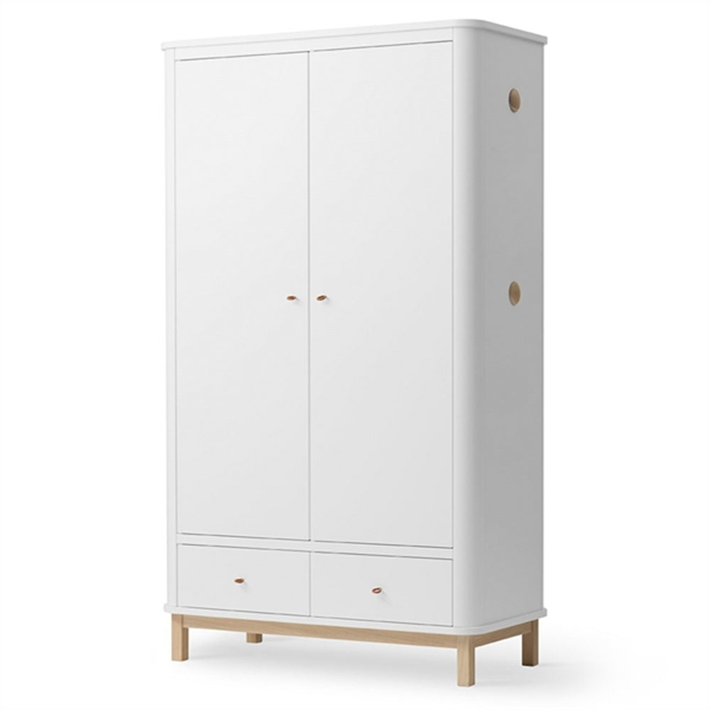 Køb Oliver Furniture Wood Klædeskab 2 Døre Hvid/Eg