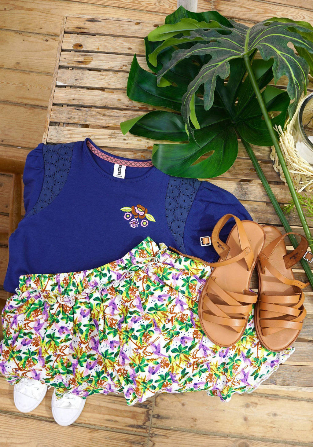 B.Nosy T-shirt met printopdruk donkerblauw