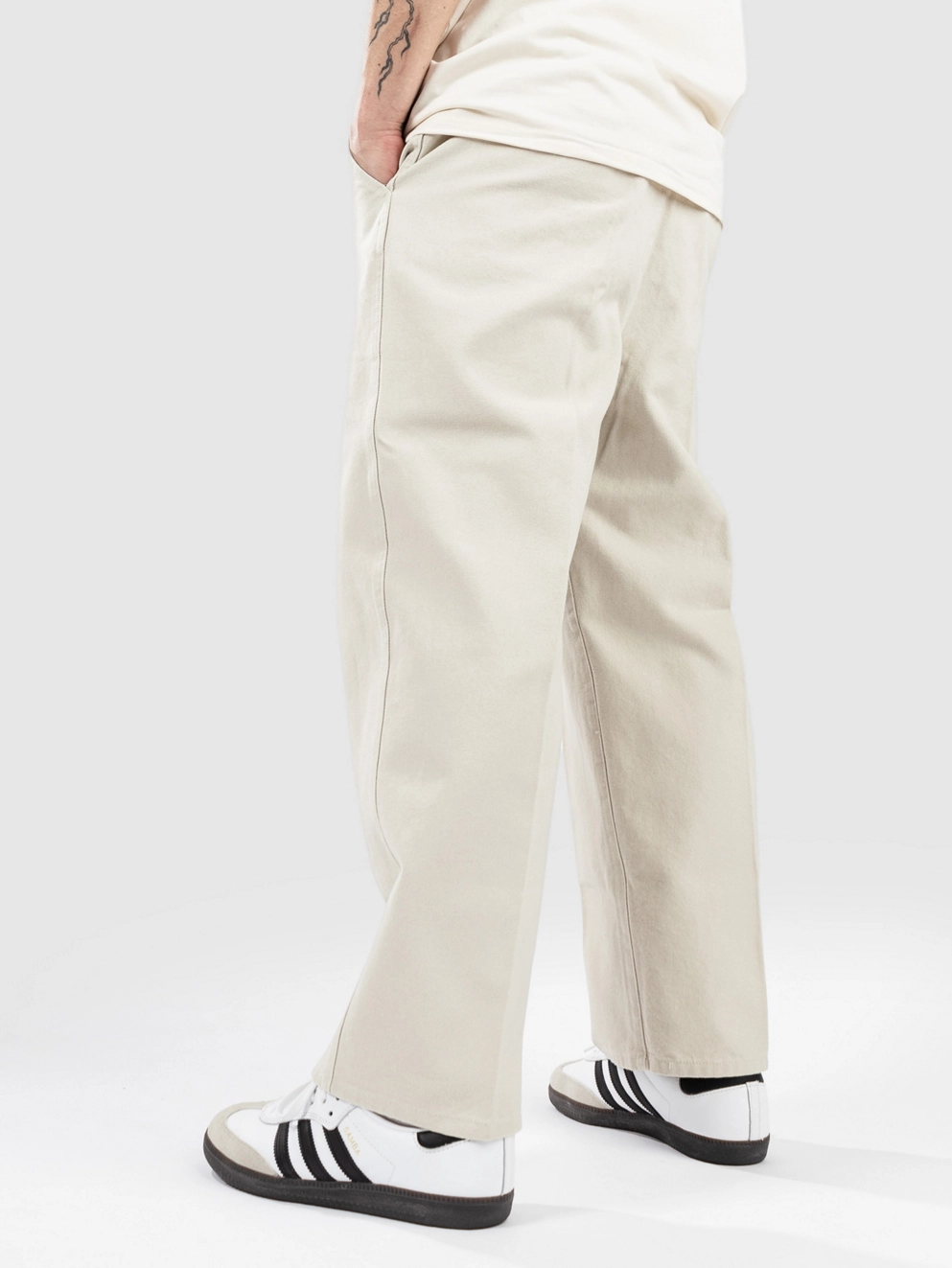 Coal Ballard Cropped Trouser Pants oatmeal