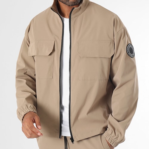 Veste Zippée Avec Poches 0032 Beige Foncé