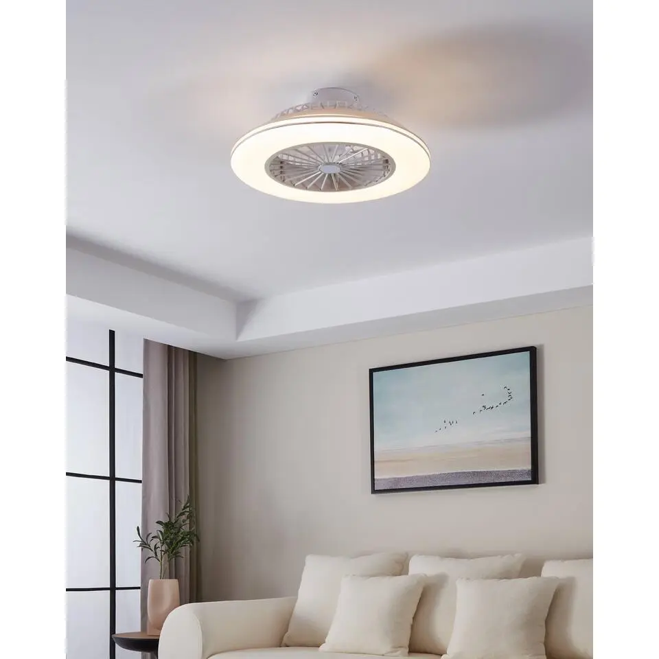 EGLO Lovisca Plafondlamp met ventilator - AC LED-CCT - Wit