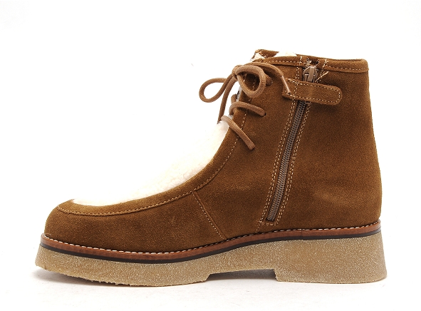 Reqins boots bottine plates femme aruba marron