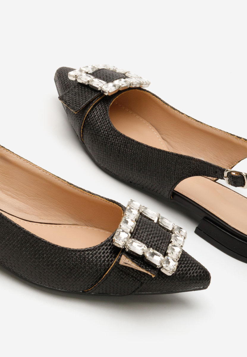 Chaussures slingback noirs Rachell