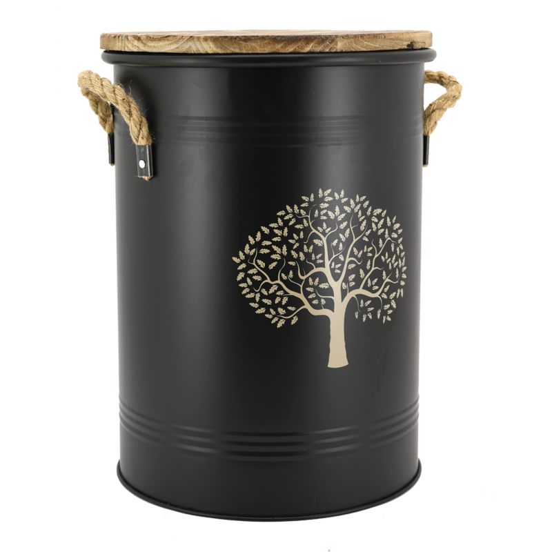 Seau à pellets - tabouret arbre de vie
