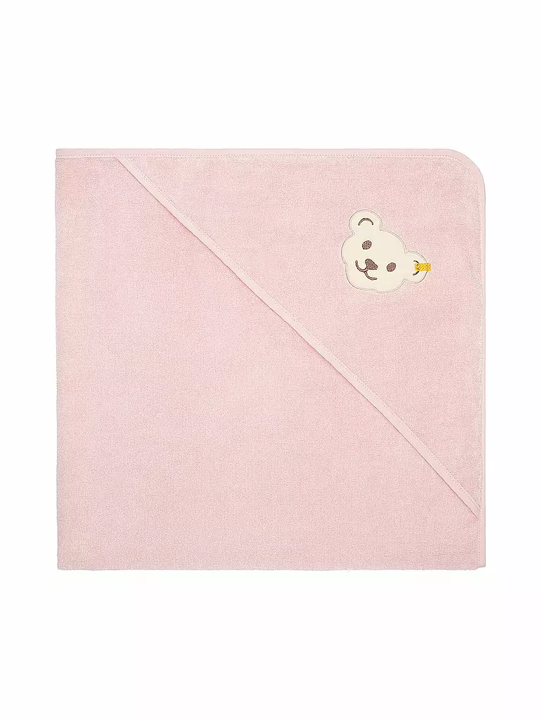 STEIFF Badetuch mit Kapuze  rosa