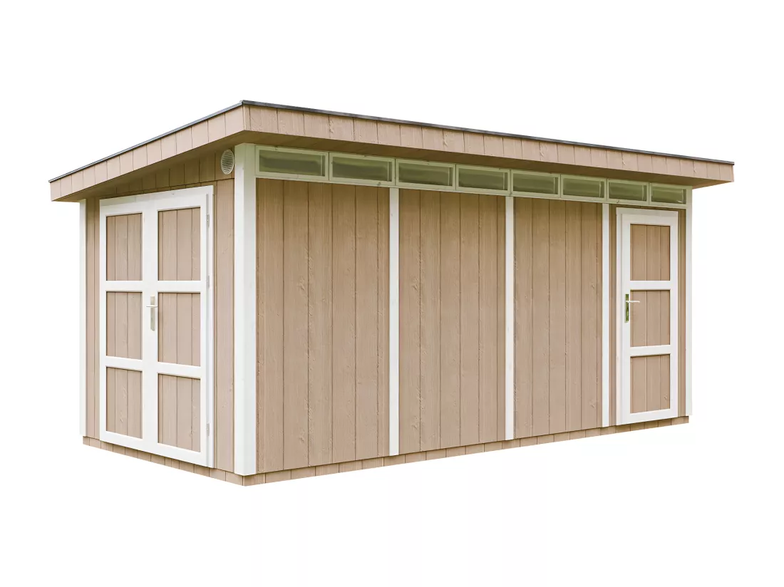 Abri de Jardin Qualité Premium 8.52+2.95 m² - Cabane de Jardin Exterieur Cabane de Jardin Exterieur - Garage Moto Exterieur Timbela M905C - TERRA BROWN